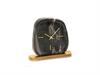 OROLOGIO MARMO C/BASE ALLUMINIO ORO CM24X5X22 NERO