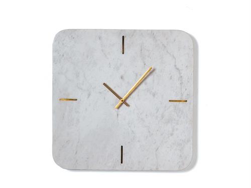 OROLOGIO MARMO DA MURO QUADRATO CM41X41 BIANCO
