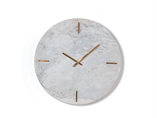 OROLOGIO MARMO DA MURO TONDO CM41X41 BIANCO
