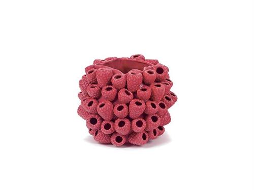 VASO CERAMICA LAMPONE CM39X39X31 ROSSO