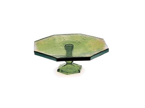 ALZATINA ESAGONALE VETRONE CM30X12 VERDE