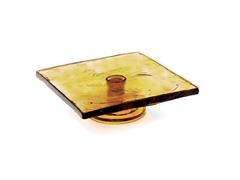 ALZATINA QUADRATA VETRONE CM30X10 AMBRA