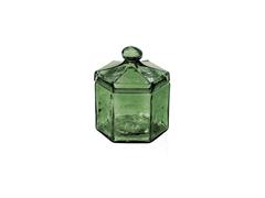 BARATTOLO ESAGONALE VETRO CM13X16 VERDE
