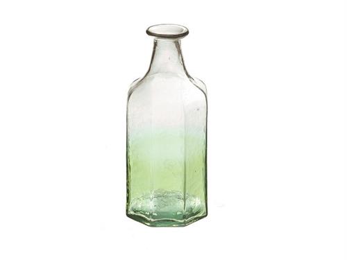 BOTTIGLIA VETRO SHADED CM11X24 TRASPEARENTE/VERDE