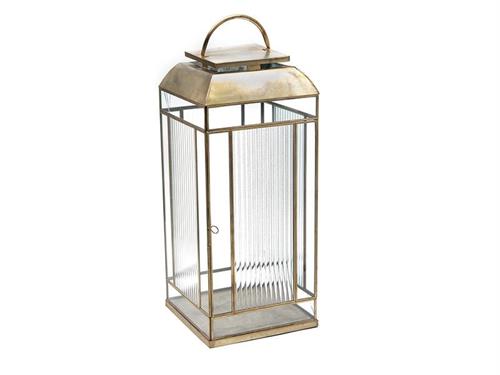 LANTERNA METAL KARA CM27X27X67 ANTIQUE GOLD