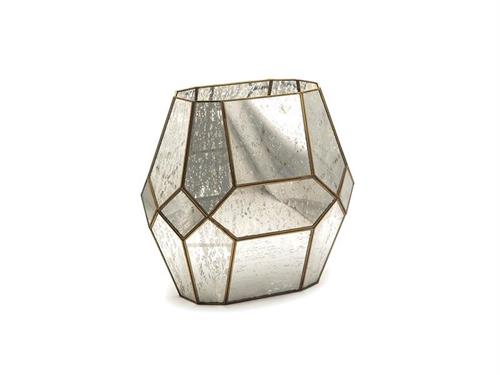 LANTERNA METAL MIRROR SOFI CM50X30X48 ANTIQUE GOLD