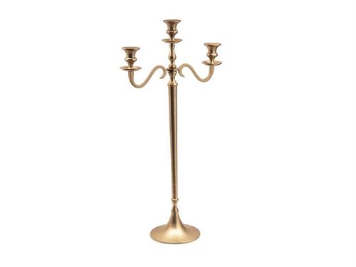 CANDELABRO ALLUMINIO X3 CM39X76 MATT GOLD
