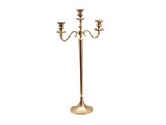 CANDELABRO ALLUMINIO X3 CM39X76 MATT GOLD