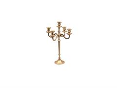 CANDELABRO ALLUMINIO X5 CM30X46 MATT GOLD