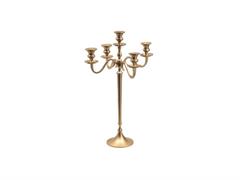 CANDELABRO ALLUMINIO X5 CM39X62 MATT GOLD