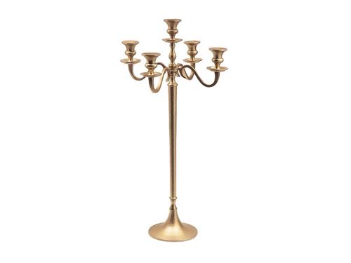 CANDELABRO ALLUMINIO X5 CM39X77 MATT GOLD