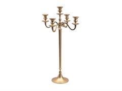 CANDELABRO ALLUMINIO X5 CM39X77 MATT GOLD