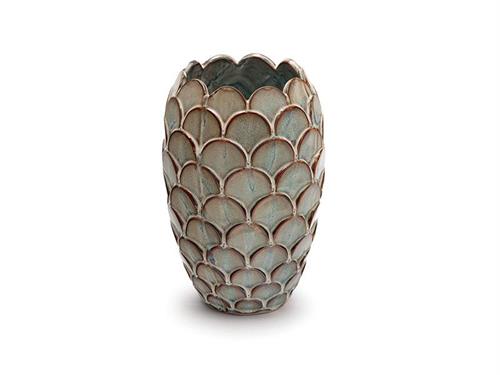 VASO CERAMICA PETALS CM15X22 MARRONE/BLU