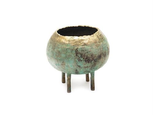 CASPO' ALLUMINIO C/3 PIEDI CM22X20 VERDE ORO