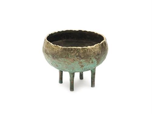 CASPO' ALLUMINIO C/3PIEDI CM23X17 VERDE ORO