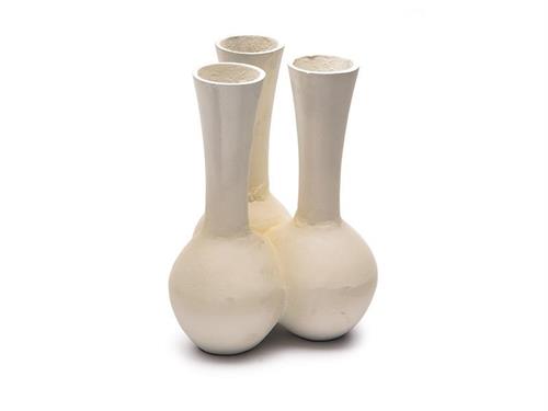 TULIPANIERA ALLUMINIO X3 CM18X17X25 BIANCO