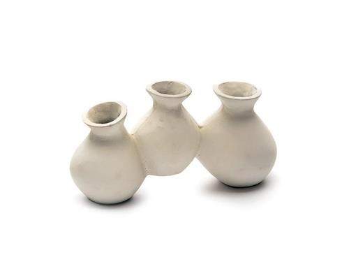 TULIPANIERA ALLUMINIO X3 CM30X11X16 BIANCO