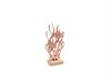 CORALLO E PESCI ALLUMINIO C/BASE LEGNO CM15X30 COPPER