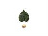 FOGLIA LEGNO SU STAND C/BASE LEGNO CM17X30 VERDE GLOSSY