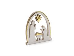 NATIVITA' LEGNO CM20X23 BIANCO/ORO