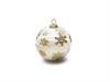 SFERA VETRO SNOWFLAKE C/CANDELA PROFUMATA CM13X13 ORO/TRASPARENTE