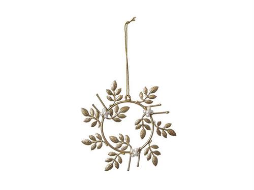 DECORAZIONE CORONCINA METAL VISCHIO CM12X12 ORO