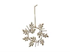 DECORAZIONE CORONCINA METAL VISCHIO CM12X12 ORO