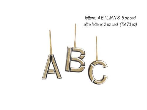 DECORAZIONE LETTERA ALFABETO MIRROR CM11X11 ORO