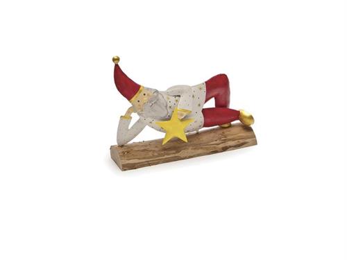 BABBO METAL LYING CM40X11X30 DIPINTO A MANO BIANCO