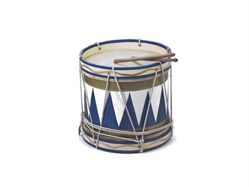 TAMBURO DECORATIVO CM38x38x35 BLU/ORO/BIANCO