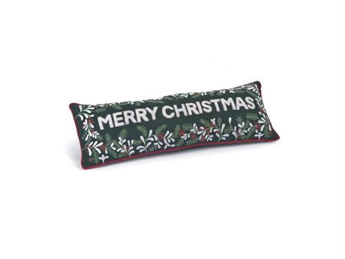 CUSCINO RETTANGOLARE MERRY CHRISTMAS CM76X28 VERDE
