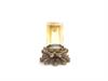PORTA CANDELA ALLUMINIO PIGNA C/PARAFIAMMA CM25X30 CHAMPAGNE GOLD