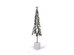 ALBERO METAL C/BASE MARMO H143 ORO/BIANCO