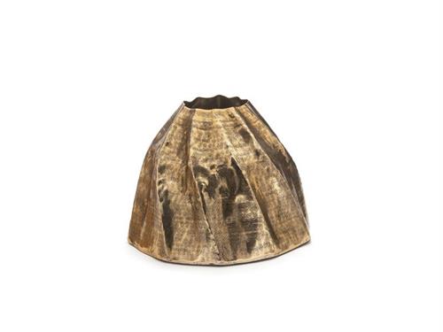 VASO ALLUMINIO TWIST CM40X40X27 ANTIQUE GOLD