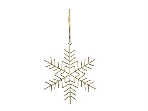 DECORAZIONE SNOWFLAKE METAL CM18X18 ORO