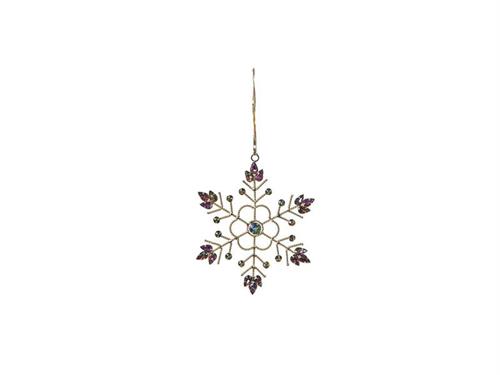 DECORAZIONE SNOWFLAKE RAINBOW CM15X15 ORO/MULTI