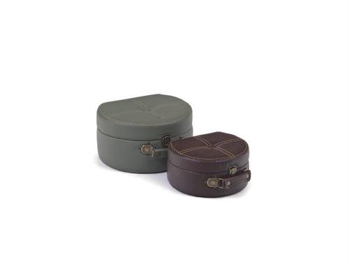 SET 2PZ BAULETTI C/MANIGLIA ATLANTA CM 30x26x15 24x20x11 ASS  MARRON