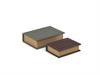 SET 2PZ LIBRI CONTENITORI ATLANTA CM 30x22x8 23x17x6 ASS MARRONE-SAL