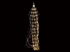 CASCATA LUCI  2,2MT-48 STR-1152 LED (220V-IP44)- 8 FUN + TELEC. SILV