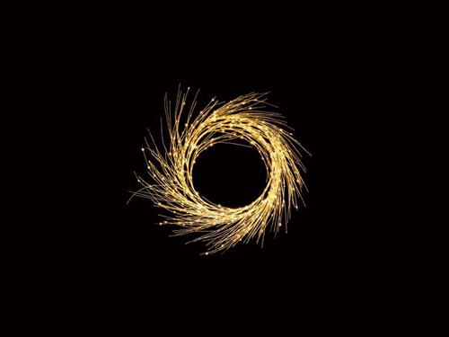 CORONA LUMINOSA D120 C/517 LED 220V - IP20 (LUCE CALDA) ORO