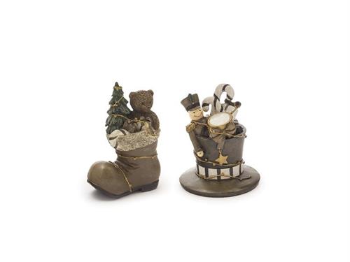 CAPPELLO/SCARPONE XMAS RESINA CM9X10 ASS MARRONE