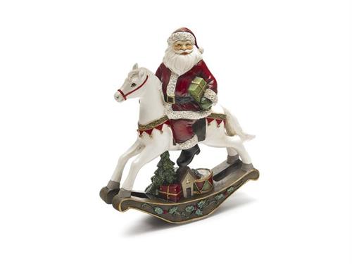 BABBO RESINA SU CAVALLO A DONDOLO CM25X30 MULTI