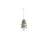 DECORAZIONE VETRO ALBERO FOREST C/PAILLETTES CM8X8X12  VERDE