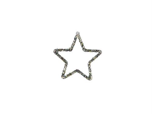 DECORAZIONE VETRO STELLA FOREST C/PAILLETTES D15 VERDE