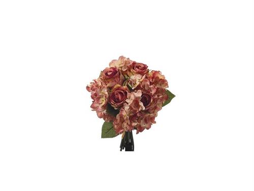 BUNDLE ROSE E ORTENSIE X9 CM32 ROSA-SALMONE